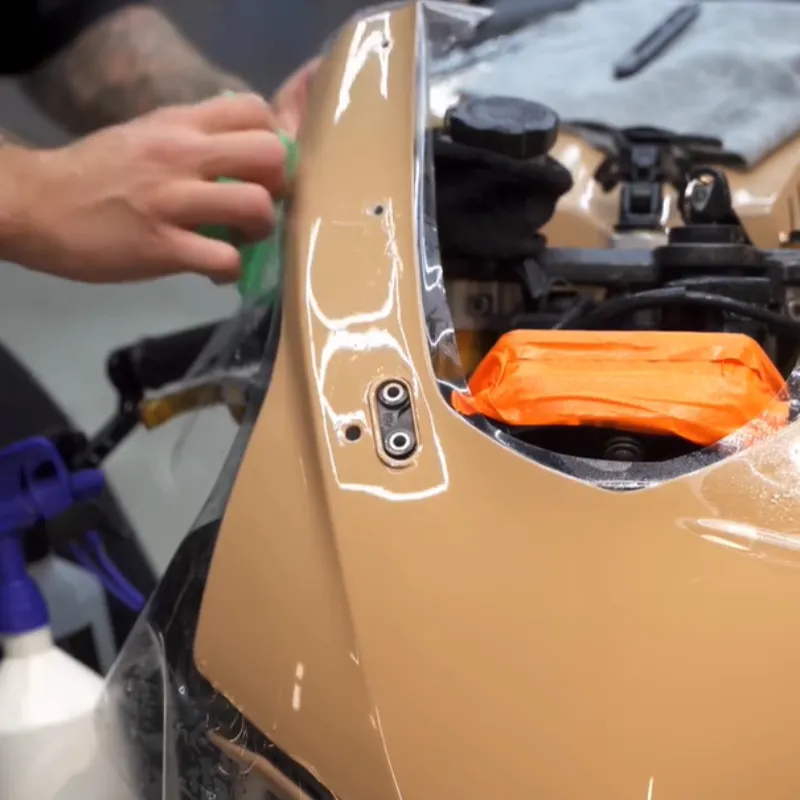 clear PPF wrap in motorcycle
