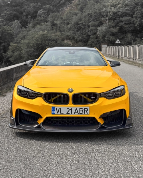 Gloss Metallic Maple Yellow PET Wrap for BMW F82 M4 | Aluko Vinyl