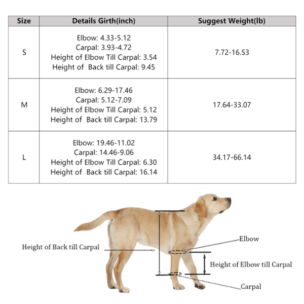 Elbow Brace for Dog Post Elbow Surgery Injury