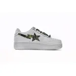 Bapesta A Bathing Ape Bape Sta Low White Green Camouflage 1H20-191-045