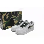 Bapesta A Bathing Ape Bape Sta Low White Green Camouflage 1H20-191-045