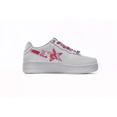 Bapesta A Bathing Ape Bape Sta Low White Red Camouflage 1H20-191-045 02