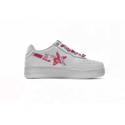 Bapesta A Bathing Ape Bape Sta Low White Red Camouflage 1H20-191-045 02
