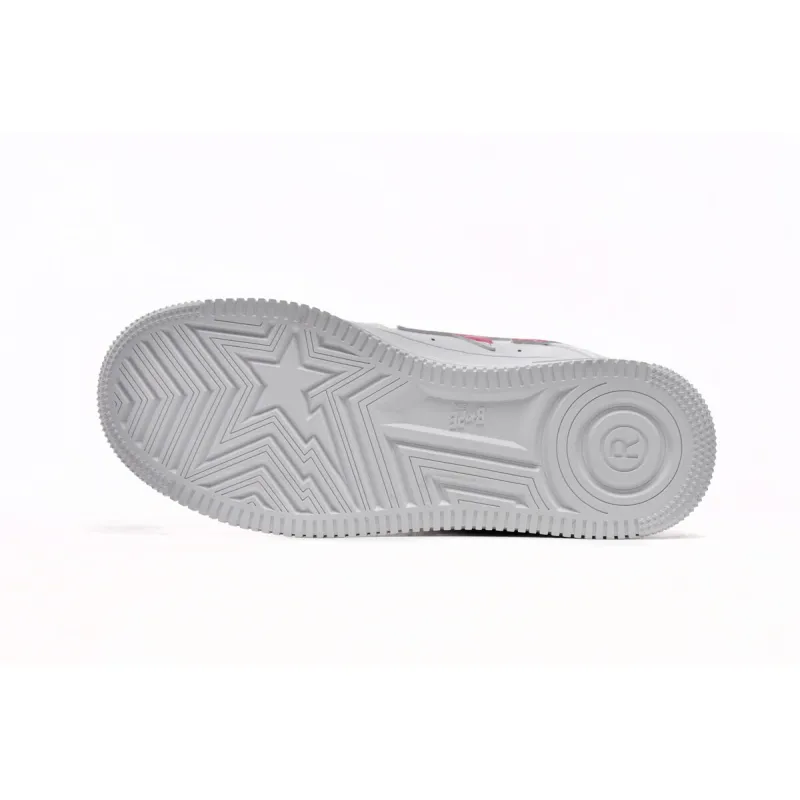 Bapesta A Bathing Ape Bape Sta Low White Red Camouflage 1H20-191-045