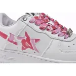 Bapesta A Bathing Ape Bape Sta Low White Red Camouflage 1H20-191-045