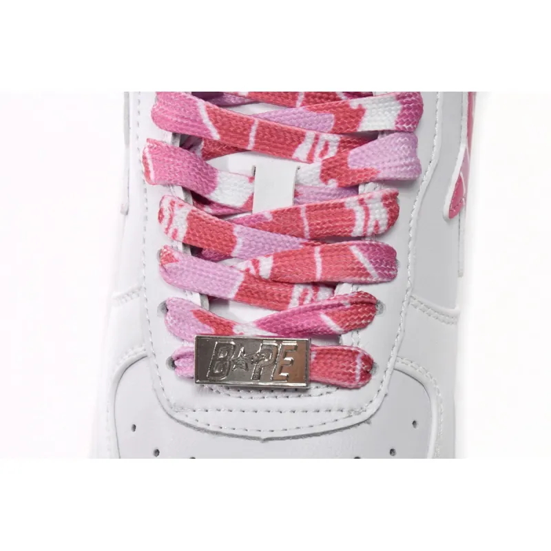 Bapesta A Bathing Ape Bape Sta Low White Red Camouflage 1H20-191-045