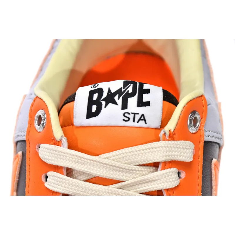 Bapesta Bathing Ape Bape Sta Low Grey Orange 1H70-291-002