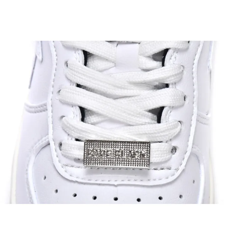 Bapesta Bathing Ape Bape Sta Low White Black 1H70-191-022