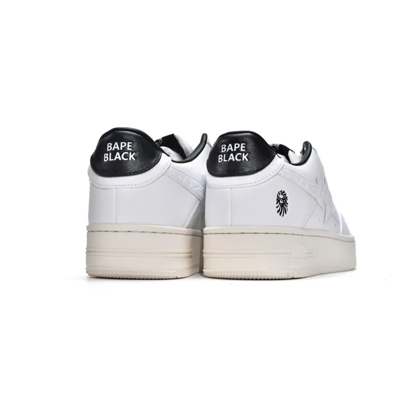 Bapesta Bathing Ape Bape Sta Low White Black 1H70-191-022