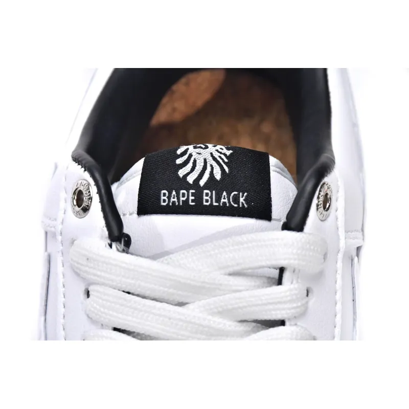 Bapesta Bathing Ape Bape Sta Low White Black 1H70-191-022
