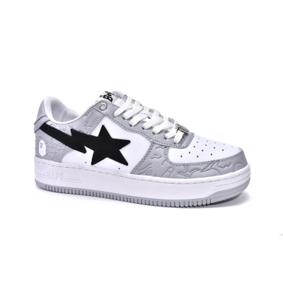 Bapesta Bathing Ape Bape Sta Low White Grey 1H70-191-002 02