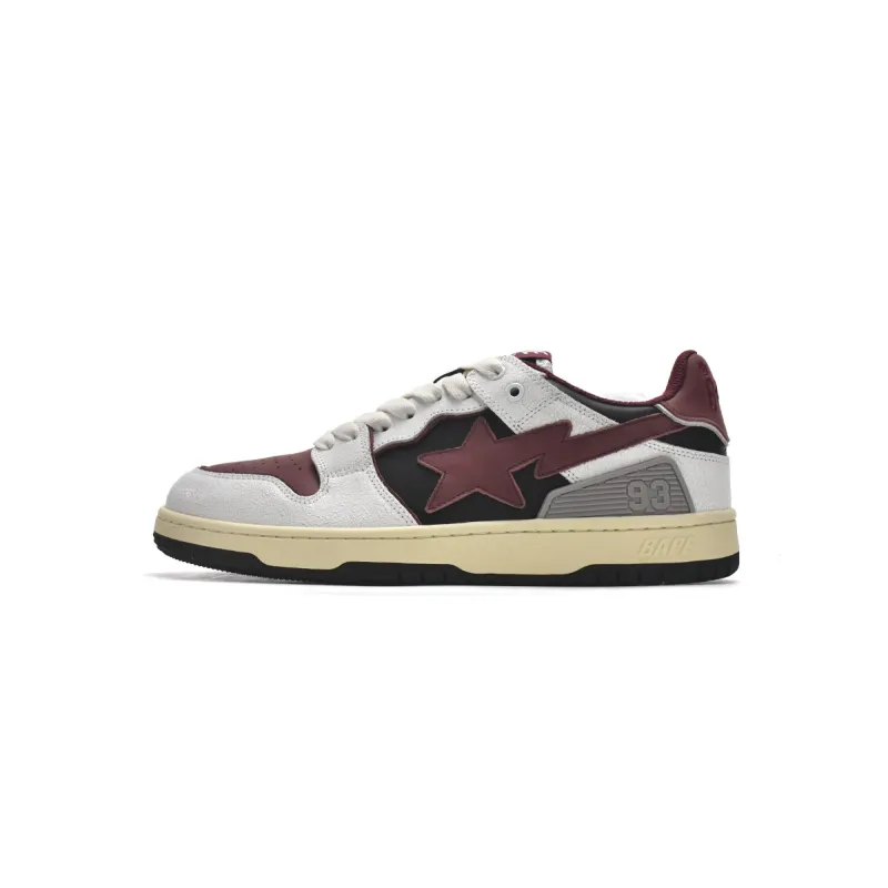 Bapesta Bape Sk8 Sta Low Red Grey 1I20-291-020