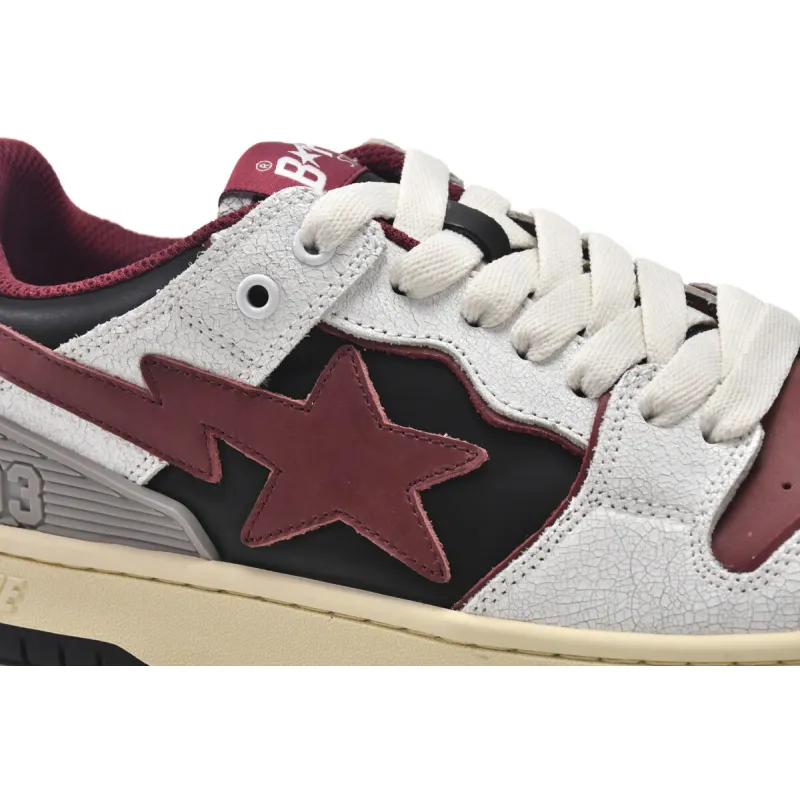 Bapesta Bape Sk8 Sta Low Red Grey 1I20-291-020
