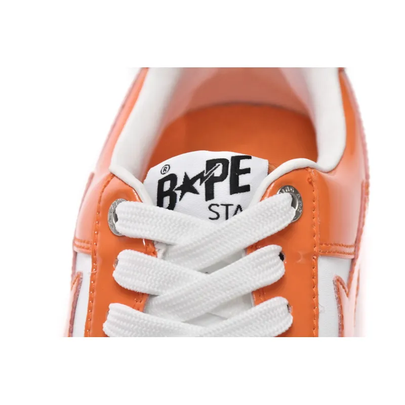 Bapesta Bape Sk8 Sta Low White Orange 1G70-109-0017