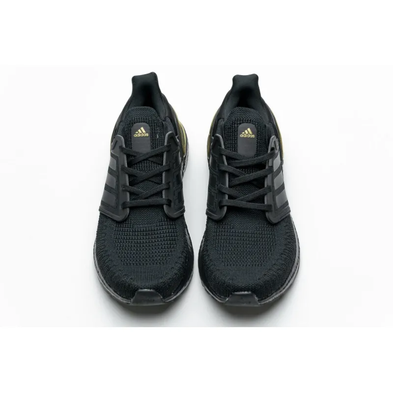 Adidas Ultra Boost 20 Core Black Gold Metallic EG0754