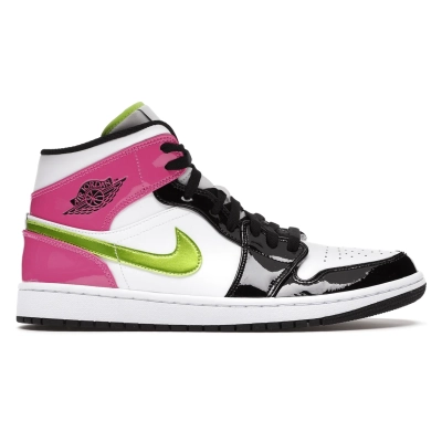 Air Jordan 1 Mid White Black Cyber Pink CZ9834-100 02