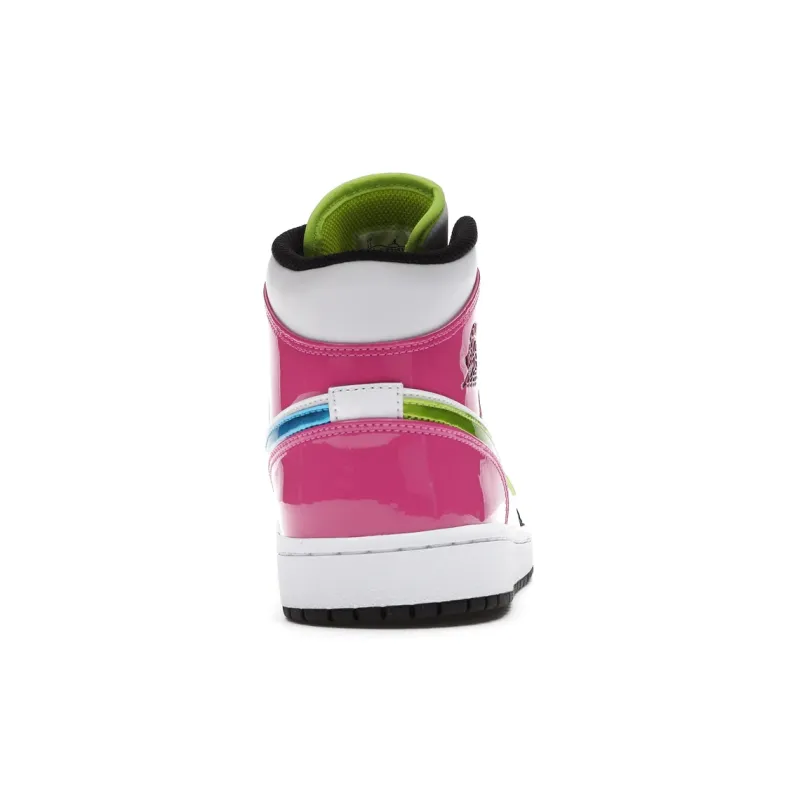 Air Jordan 1 Mid White Black Cyber Pink CZ9834-100