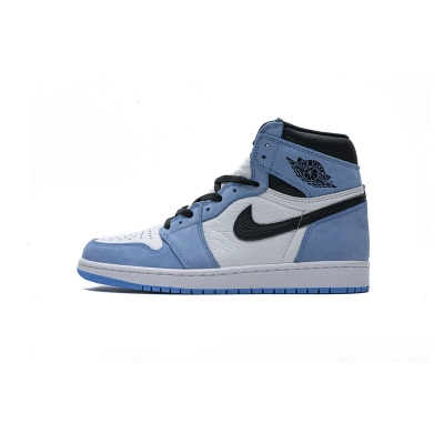 Air Jordan 1 Retro High White University Blue Black 555088-134 01