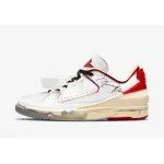 Air Jordan 2 Low x Off White 'White and Varsity Red' DJ4375-106