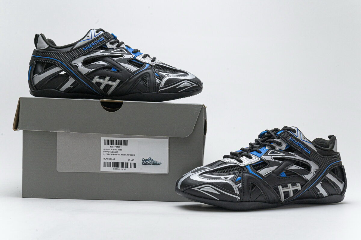 Balenciaga Drive Sneaker Black Blue 624343 W2FD1 1041
