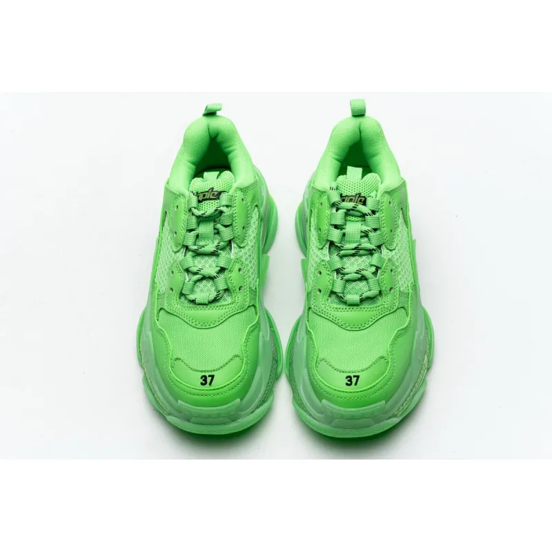 Balenciaga Triple S Neon Green Clear Sole (W) 544351 W09OL 3801