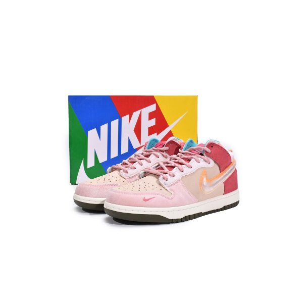 Nike Dunk Mid Social Status Free Lunch Strawberry Milk DJ1173-600