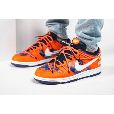 Off White x Futura x Nike SB Dunk Low Fluro Orange DD0856-801 02