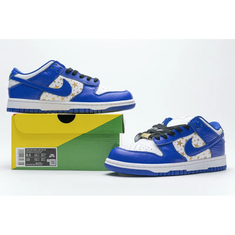 Supreme x Nike SB Dunk Low &quot;Blue Stars” DH3228-100