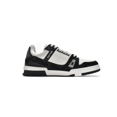 Louis Vuitton Trainer Black And White Cloth Cover VL1202  02