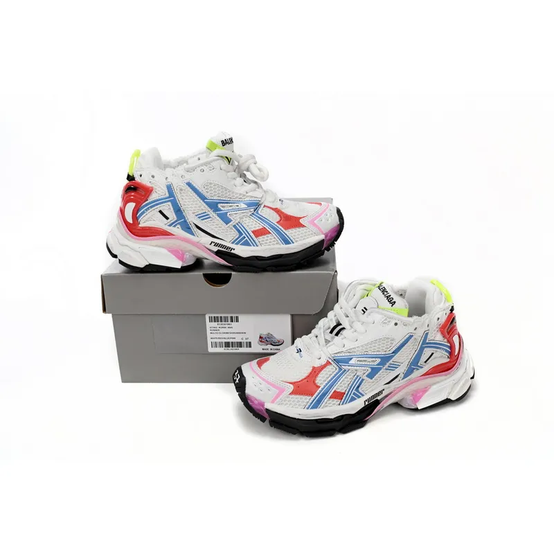 Balenciaga Runner White Blue Red 677402 W3RB6 9645 