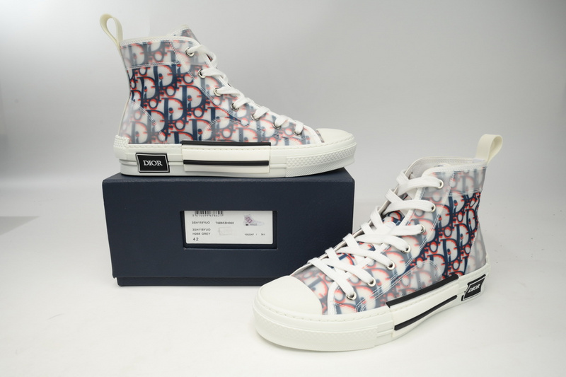 Dior B23 High Top Red Blue Oblique 3SH118YTG_H563