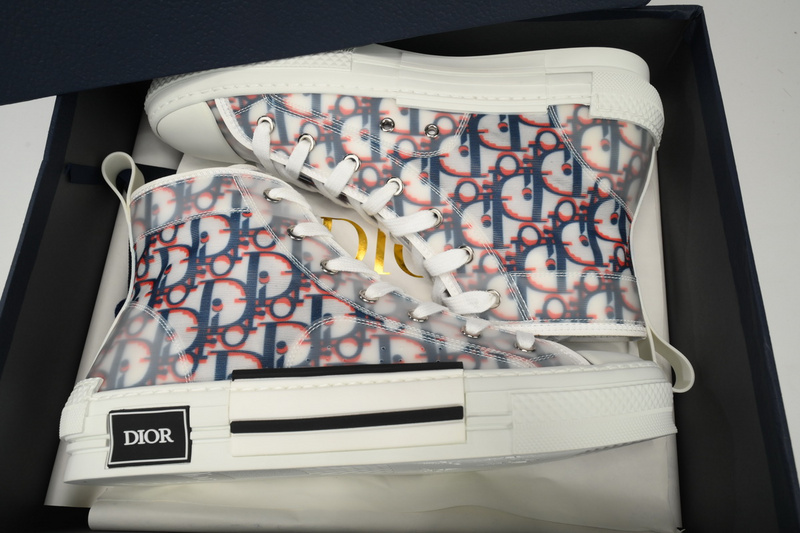 Dior B23 High Top Red Blue Oblique 3SH118YTG_H563