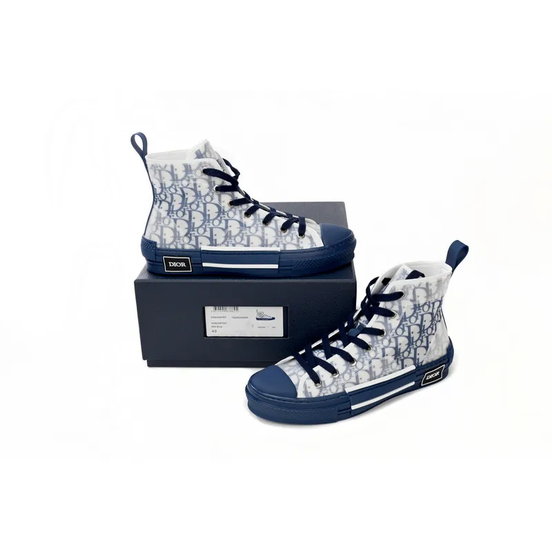 Dior B23 High Top Blue Oblique 3SH118YNT_H565