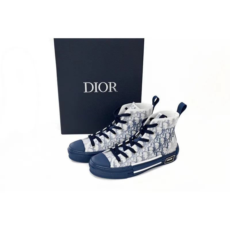 Dior B23 High Top Blue Oblique 3SH118YNT_H565