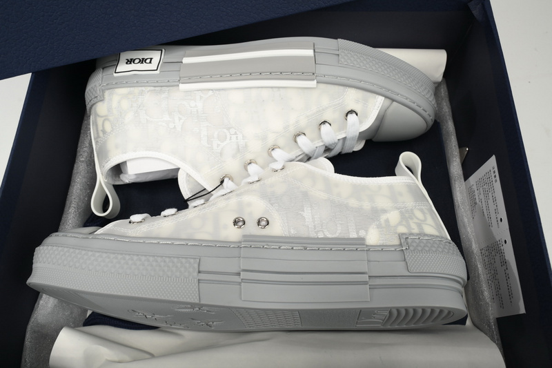 Dior B23 Low Top Oblique Rank Silver Gray 3SN272ZIR 16536 