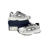 Dior B30 White Mesh Silver-Tone Metallic Calfskin 3SN279ZYG-H869