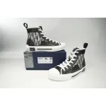 Dior B23 High Top Black and White Oblique Transparency 3SN272ZIR 16536