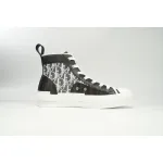 Dior B23 High Top Black and White Oblique Transparency 3SN272ZIR 16536