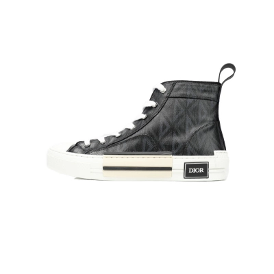 Dior B23 High Top Black CD Diamond 01