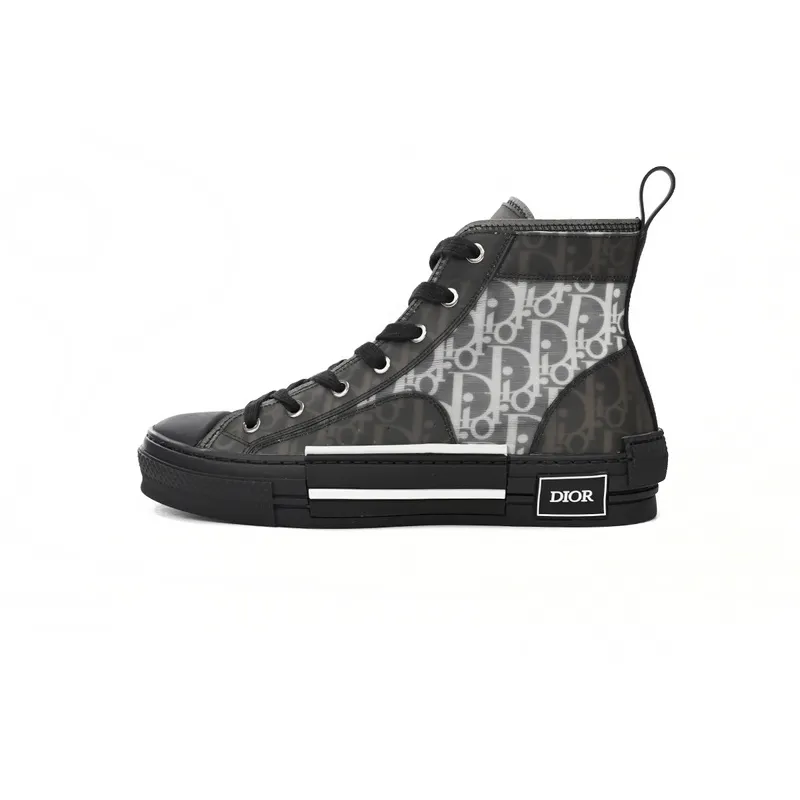 Dior B23 High Top Canvas Oblique Black 3SH118YJP_H960