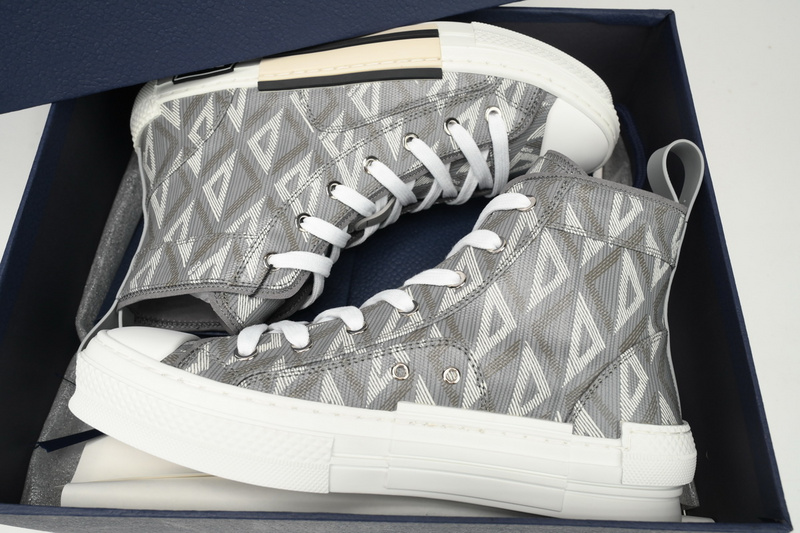 Dior B23 High Top Gray CD Diamond 3SH118ZPP_H868
