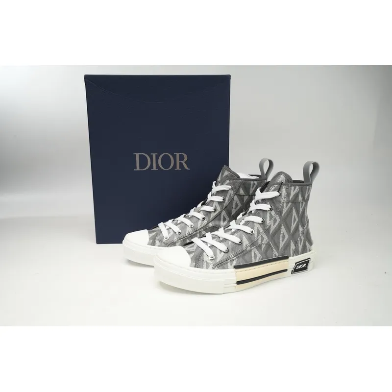 Dior B23 High Top Gray CD Diamond 3SH118ZPP_H868