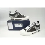 Dior B23 Low Top Black and White Oblique Transparency 3SN272ZIR 16536 