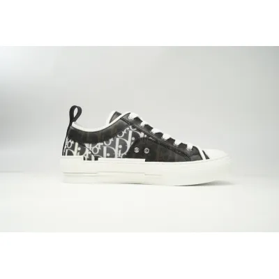 Dior B23 Low Top Black and White Oblique Transparency 3SN272ZIR 16536  02