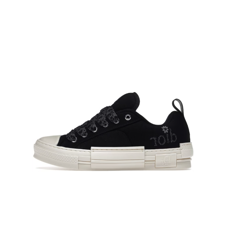 Dior B23 Skater Low Top ERL Black Cotton Canvas 3SN292ZWC_H968