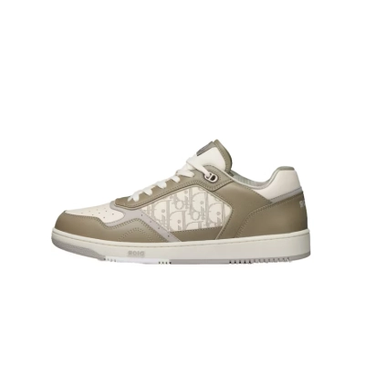 Dior B27 Low-Top Khaki Cream Calfskin 3SN272ZIJ_H610 01