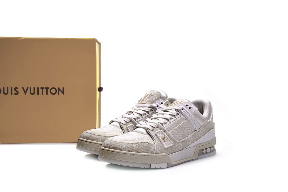  Louis Vuitton Trainer White Denim MS0241