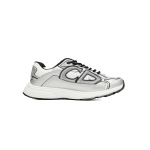 Dior Light Grey 'B30' Sneakers Black Silver 3SN279 ZMA1 6141