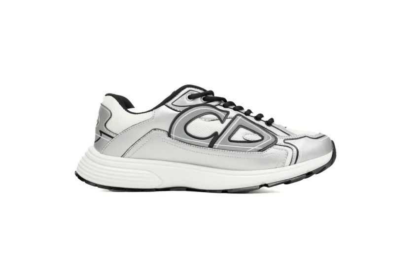 Bstsneaker-Dior Light Grey 'B30' Sneakers Black Silver 3SN279 ZMA1 6141