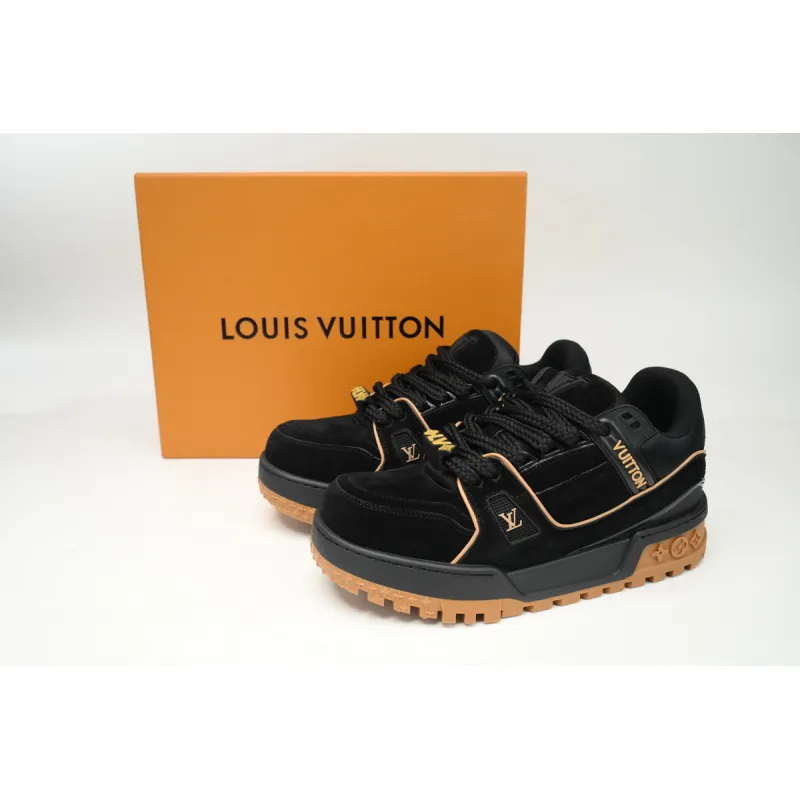 Louis Vuitton Black White Button Brown 1AB8SZ